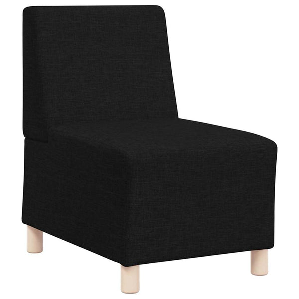 vidaXL Modular Armless Sofa 3 pcs Black 55 x 74 x 82 cm Fabric