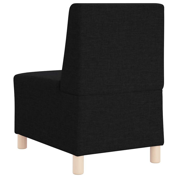 vidaXL Modular Armless Sofa 3 pcs Black 55 x 74 x 82 cm Fabric