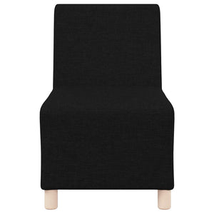 vidaXL Modular Armless Sofa 3 pcs Black 55 x 74 x 82 cm Fabric