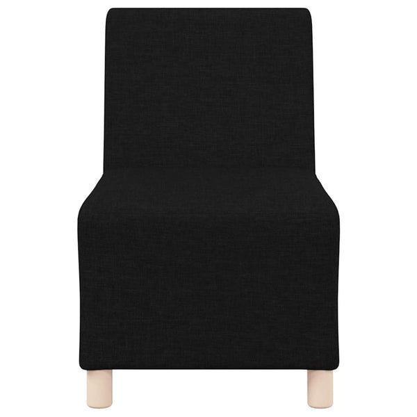 vidaXL Modular Armless Sofa 3 pcs Black 55 x 74 x 82 cm Fabric