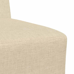 vidaXL Modular Armless Sofa 3 pcs Cream 55 x 74 x 82 cm Fabric