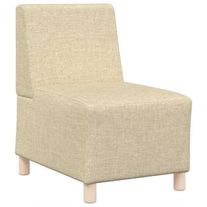 vidaXL Modular Armless Sofa 3 pcs Cream 55 x 74 x 82 cm Fabric