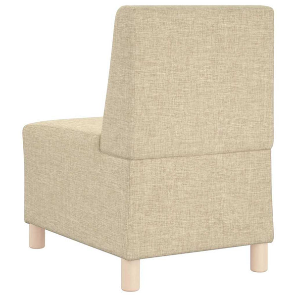 vidaXL Modular Armless Sofa 3 pcs Cream 55 x 74 x 82 cm Fabric