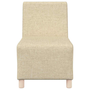 vidaXL Modular Armless Sofa 3 pcs Cream 55 x 74 x 82 cm Fabric