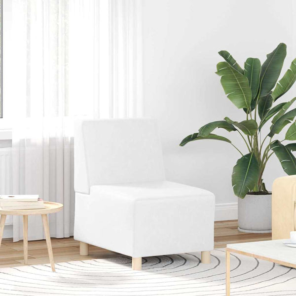 vidaXL Modular Armless Sofa 3 pcs White 55 x 74 x 82 cm Faux Leather
