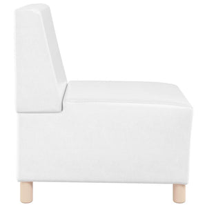 vidaXL Modular Armless Sofa 3 pcs White 55 x 74 x 82 cm Faux Leather