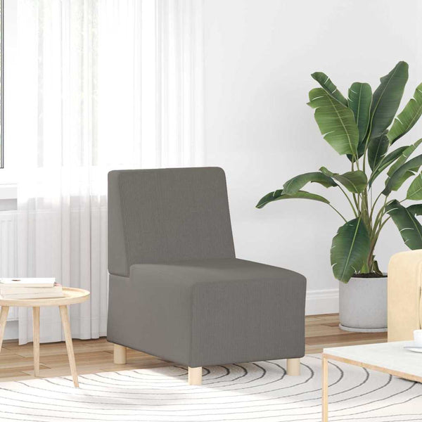 vidaXL Modular Armless Sofa 3 pcs Light Grey 55 x 74 x 82 cm