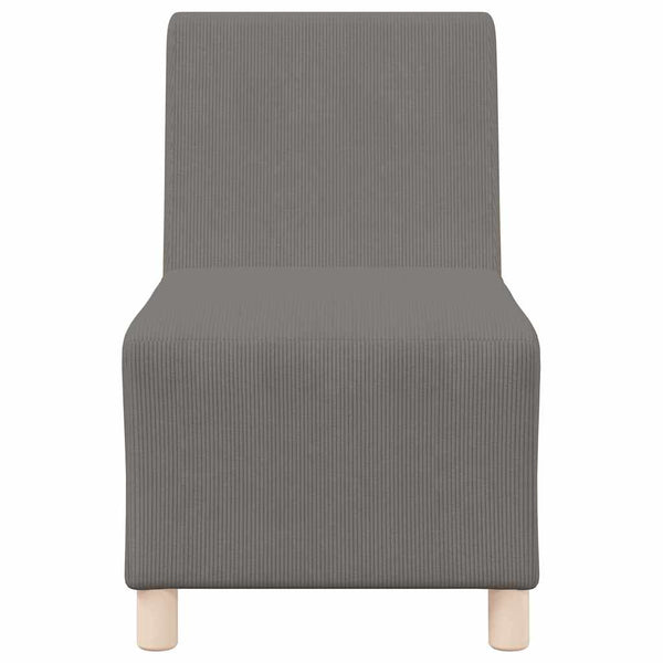 vidaXL Modular Armless Sofa 3 pcs Light Grey 55 x 74 x 82 cm