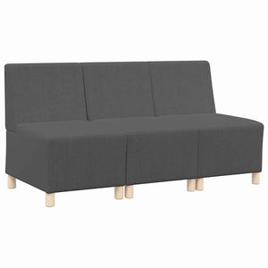 vidaXL Modular Armless Sofa 3 pcs Dark Gray 55 x 74 x 82 cm