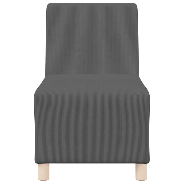 vidaXL Modular Armless Sofa 3 pcs Dark Gray 55 x 74 x 82 cm