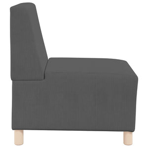 vidaXL Modular Armless Sofa 3 pcs Dark Gray 55 x 74 x 82 cm