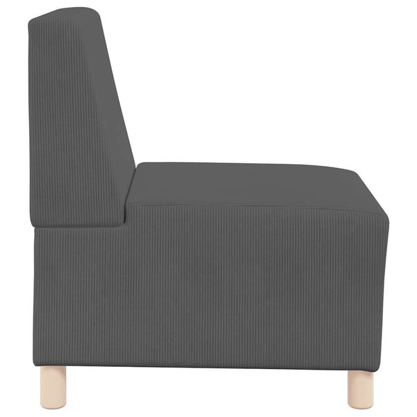 vidaXL Modular Armless Sofa 3 pcs Dark Gray 55 x 74 x 82 cm