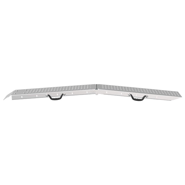vidaXL Foldable Ramp 200kg per Ramp 2 pcs Silver 166 x 23 x 4.5 cm