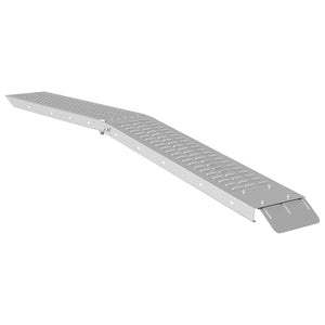 vidaXL Folding Ramp 200kg per Ramp 2 pcs. Silver 186 x 23 x 4.5 cm