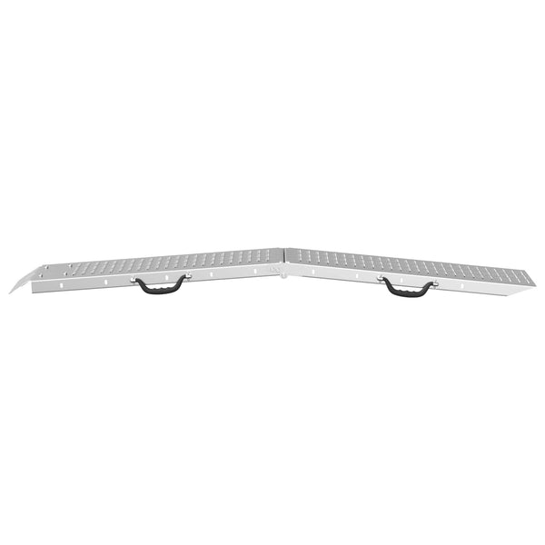 vidaXL Folding Ramp 200kg per Ramp 2 pcs. Silver 186 x 23 x 4.5 cm