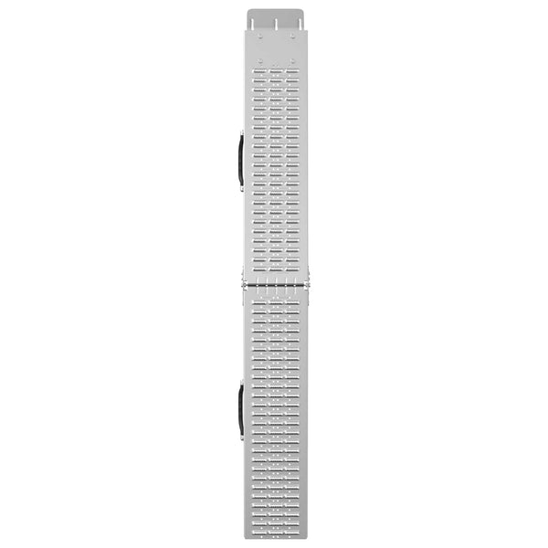 vidaXL Folding Ramp 200kg per Ramp 2 pcs. Silver 186 x 23 x 4.5 cm