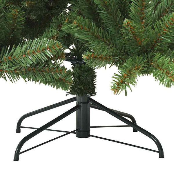 vidaXL Artificial Foldable Christmas Tree Green 180 cm PVC, Steel