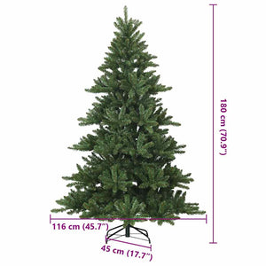 vidaXL Artificial Foldable Christmas Tree Green 180 cm PVC, Steel