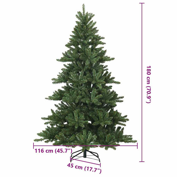 vidaXL Artificial Foldable Christmas Tree Green 180 cm PVC, Steel