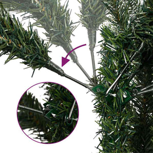 vidaXL Artificial Folding Christmas Tree Green 120 cm PVC, Steel