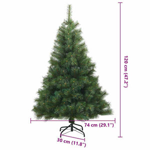 vidaXL Artificial Folding Christmas Tree Green 120 cm PVC, Steel