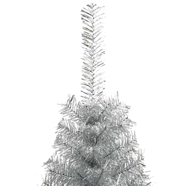 Künstlicher Weihnachtsbaum Silber Vorbeleuchtet 150cm