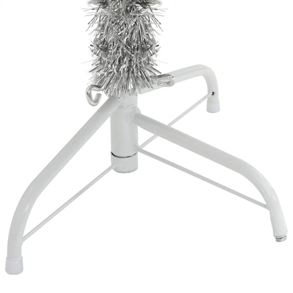 Künstlicher Weihnachtsbaum Silber Vorbeleuchtet 150cm
