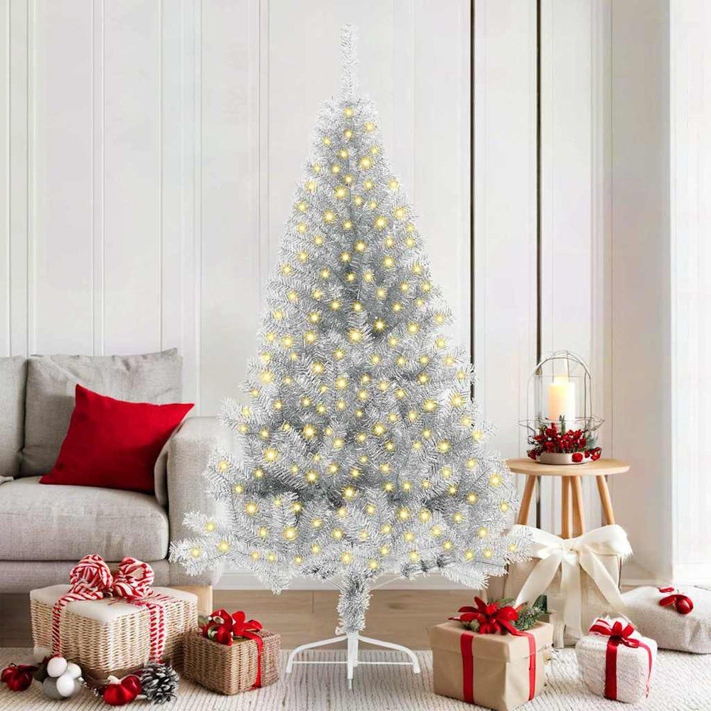 Silberner LED Weihnachtsbaum 180cm