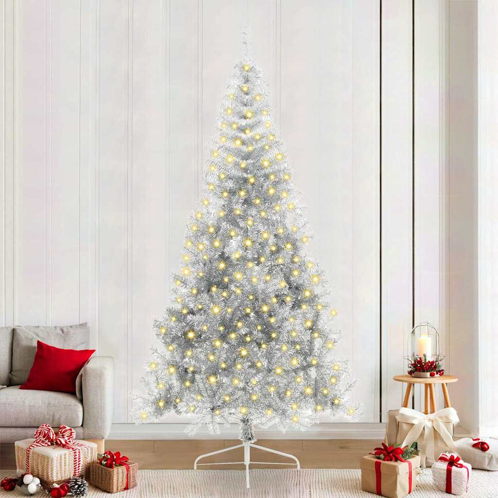Silberner LED Weihnachtsbaum 240cm