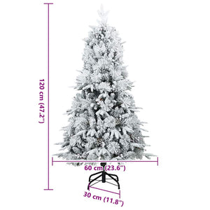 vidaXL Artificial Foldable Christmas Tree Green 120 cm PE and PVC