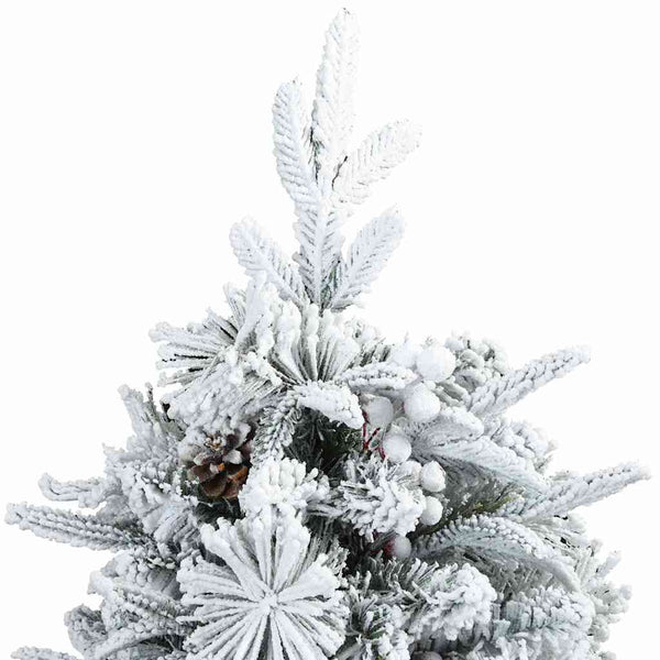 vidaXL Artificial Folding Christmas Tree White 150 cm PE and PVC