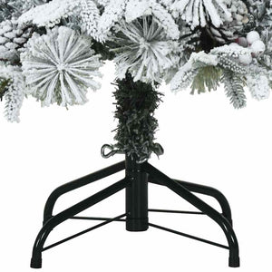 vidaXL Artificial Folding Christmas Tree White 150 cm PE and PVC