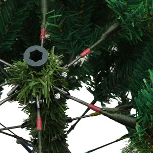 vidaXL Artificial Christmas Tree with 300 LEDs Green 180 cm PE and PVC