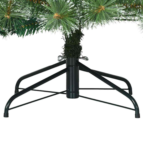 vidaXL Artificial Christmas Tree with 300 LEDs Green 210 cm PE and PVC