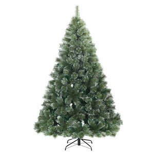 vidaXL Artificial Christmas Tree with 300 LEDs Green 210 cm PE and PVC
