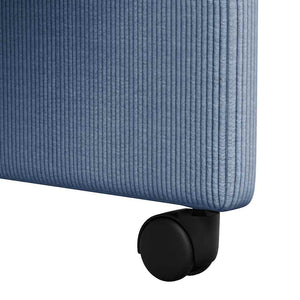 Esszimmerstühle mit Rollen, 2er Set, Blau