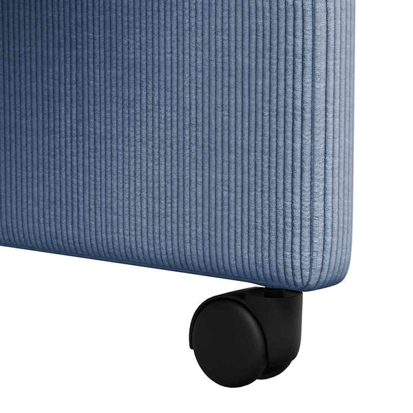 Esszimmerstühle mit Rollen, 2er Set, Blau