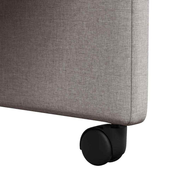 Esszimmerstühle mit Rollen, 2er-Set Taupe