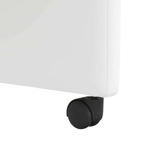 Esszimmerstühle mit Rollen, 2er Set, Weiß
