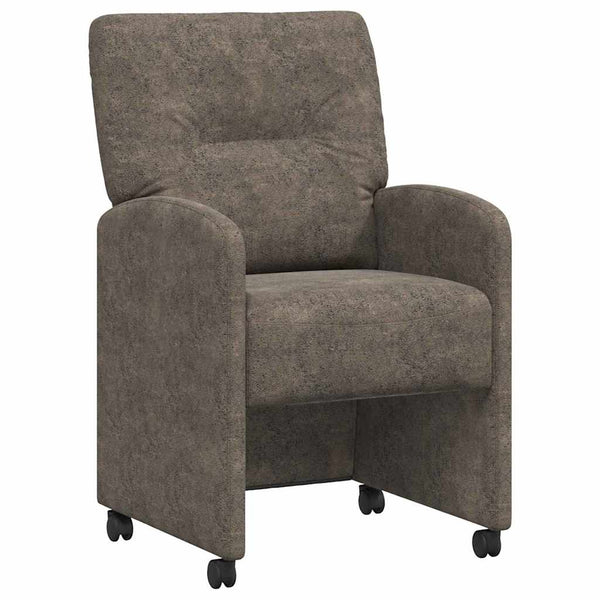 Esszimmerstühle mit Rollen, 2er-Set Dunkelgrau