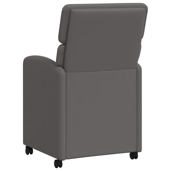Esszimmerstühle Grau mit Rollen, 2er Set