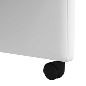 Esszimmerstühle Weiß mit Rollen, 2er Set