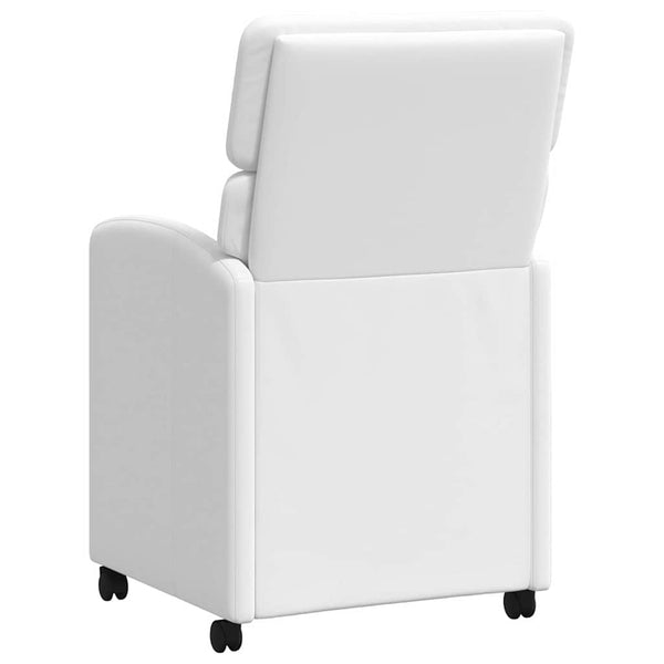 Esszimmerstühle Weiß mit Rollen, 2er Set