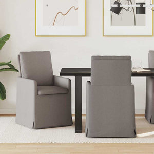 Esszimmerstühle 2er Set Taupe Stoff