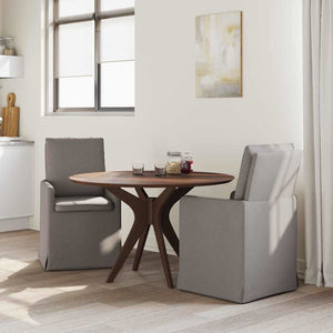 Esszimmerstühle 2er Set Taupe Stoff