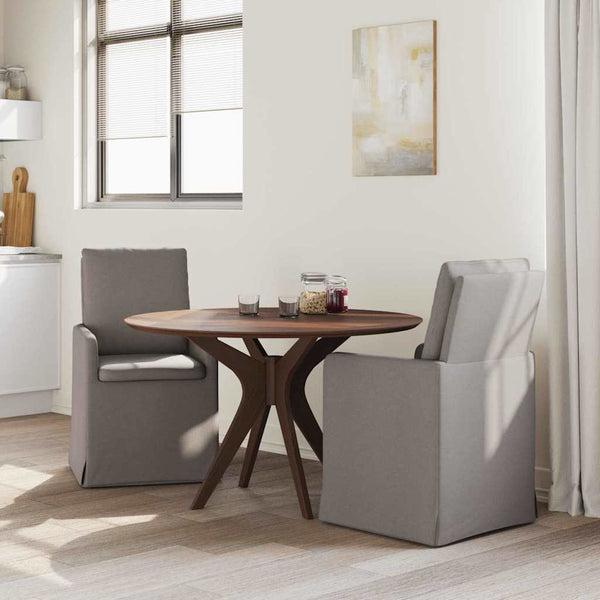 Esszimmerstühle 2er Set Taupe Stoff