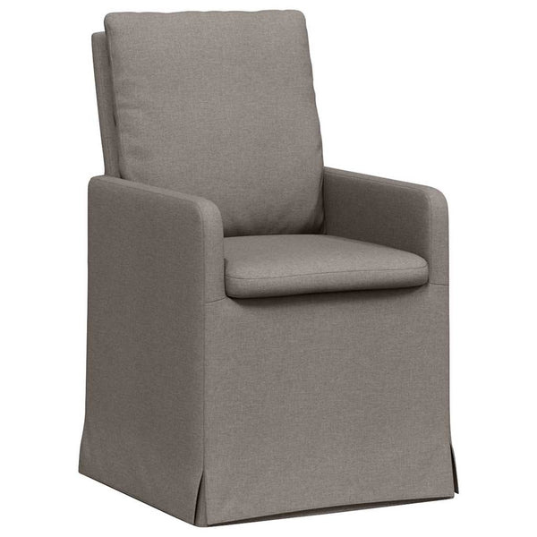 Esszimmerstühle 2er Set Taupe Stoff