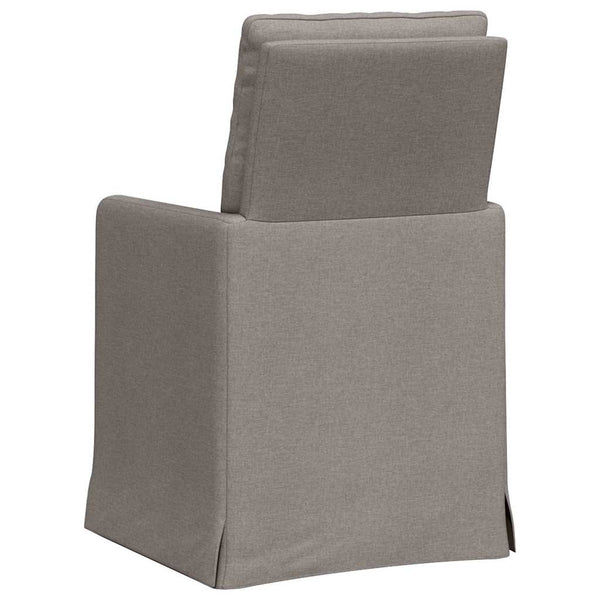 Esszimmerstühle 2er Set Taupe Stoff