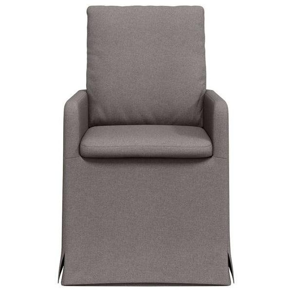 Esszimmerstühle 2er Set Taupe Stoff