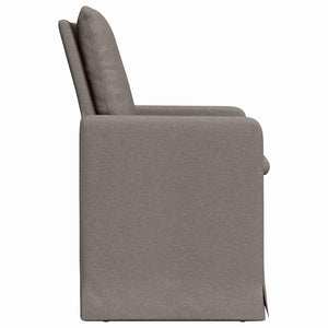 Esszimmerstühle 2er Set Taupe Stoff